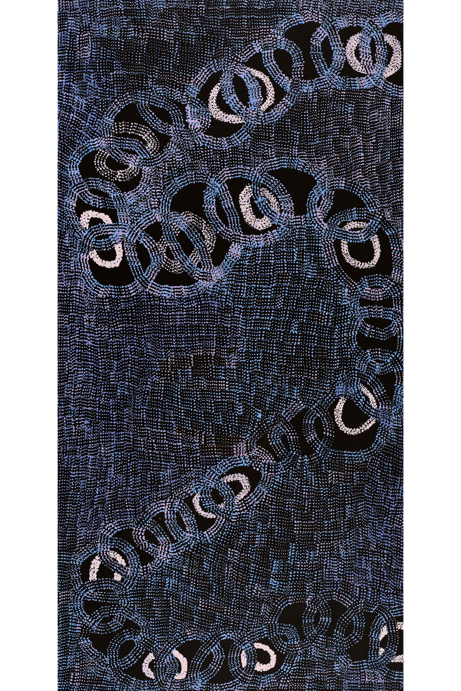 Aboriginal Artwork by Jennifer Mintaya Connelly Ward, Kungkarangkalpa (Seven Sisters Story), 120x60cm