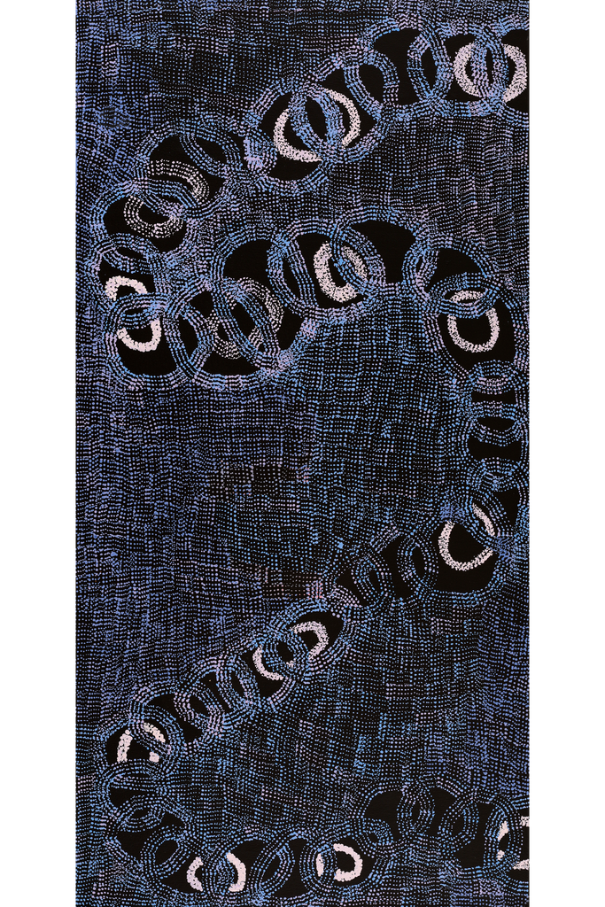 Aboriginal Artwork by Jennifer Mintaya Connelly Ward, Kungkarangkalpa (Seven Sisters Story), 120x60cm