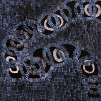 Aboriginal Artwork by Jennifer Mintaya Connelly Ward, Kungkarangkalpa (Seven Sisters Story), 120x60cm