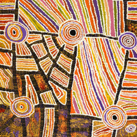 Aboriginal Artwork by Jennifer Mintaya Connelly Ward, Kungkarangkalpa (Seven Sisters Story), 91x61cm