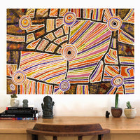 Aboriginal Artwork by Jennifer Mintaya Connelly Ward, Kungkarangkalpa (Seven Sisters Story), 91x61cm