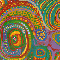 Aboriginal Artwork by Jennifer Mintaya Connelly Ward, Kungkarangkalpa (Seven Sisters Story), 105x105cm