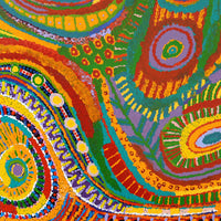 Aboriginal Artwork by Jennifer Mintaya Connelly Ward, Kungkarangkalpa (Seven Sisters Story), 105x105cm