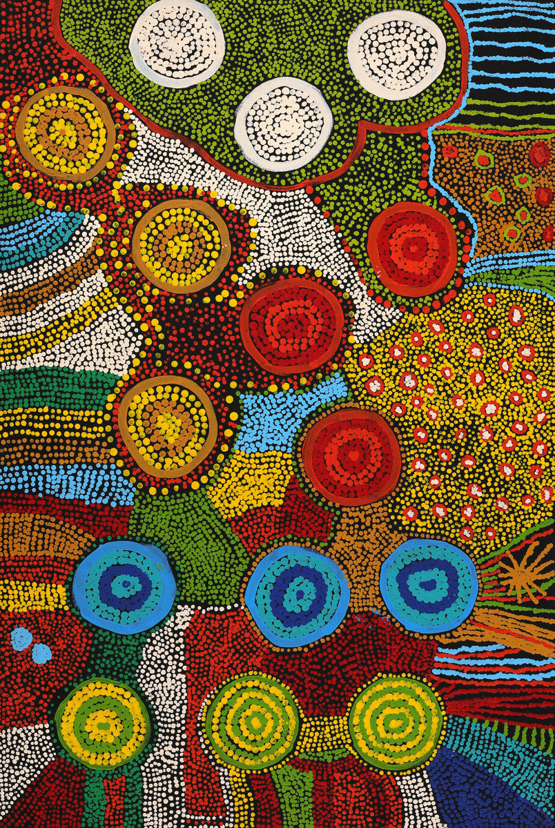 Aboriginal Art by Inawantji Jennifer Forbes, Minyma Kutjara, 91x61cm - ART ARK®