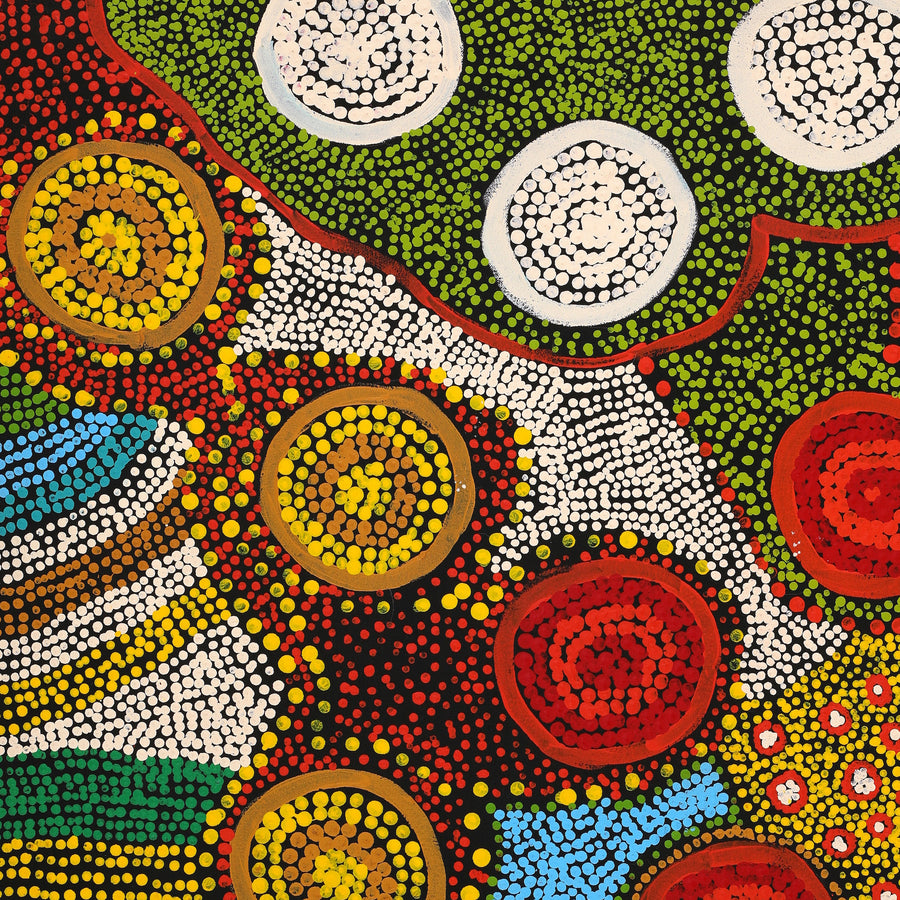 Aboriginal Artwork by Inawantji Jennifer Forbes, Minyma Kutjara, 91x61cm