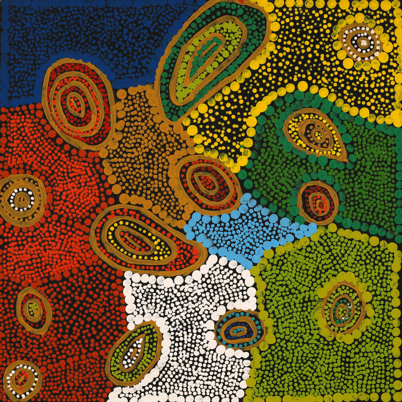 Aboriginal Artwork by Jennifer Forbes, Minyma Kutjara, 51x51cm