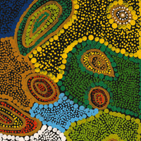 Aboriginal Artwork by Jennifer Forbes, Minyma Kutjara, 51x51cm