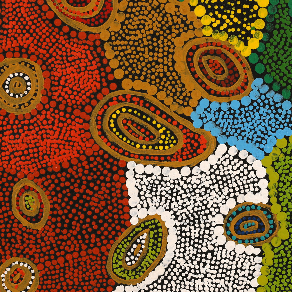 Aboriginal Artwork by Jennifer Forbes, Minyma Kutjara, 51x51cm