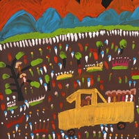 Aboriginal Artwork by Jennifer Forbes, Bush trip to my homelands, 45x30cm