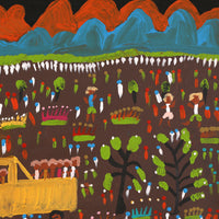 Aboriginal Artwork by Jennifer Forbes, Bush trip to my homelands, 45x30cm