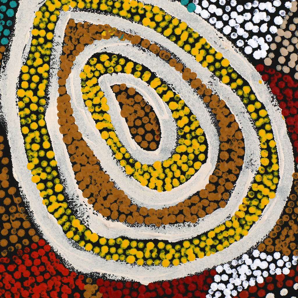 Aboriginal Artwork by Jennifer Forbes, Minyma Kutjara, 56x56cm