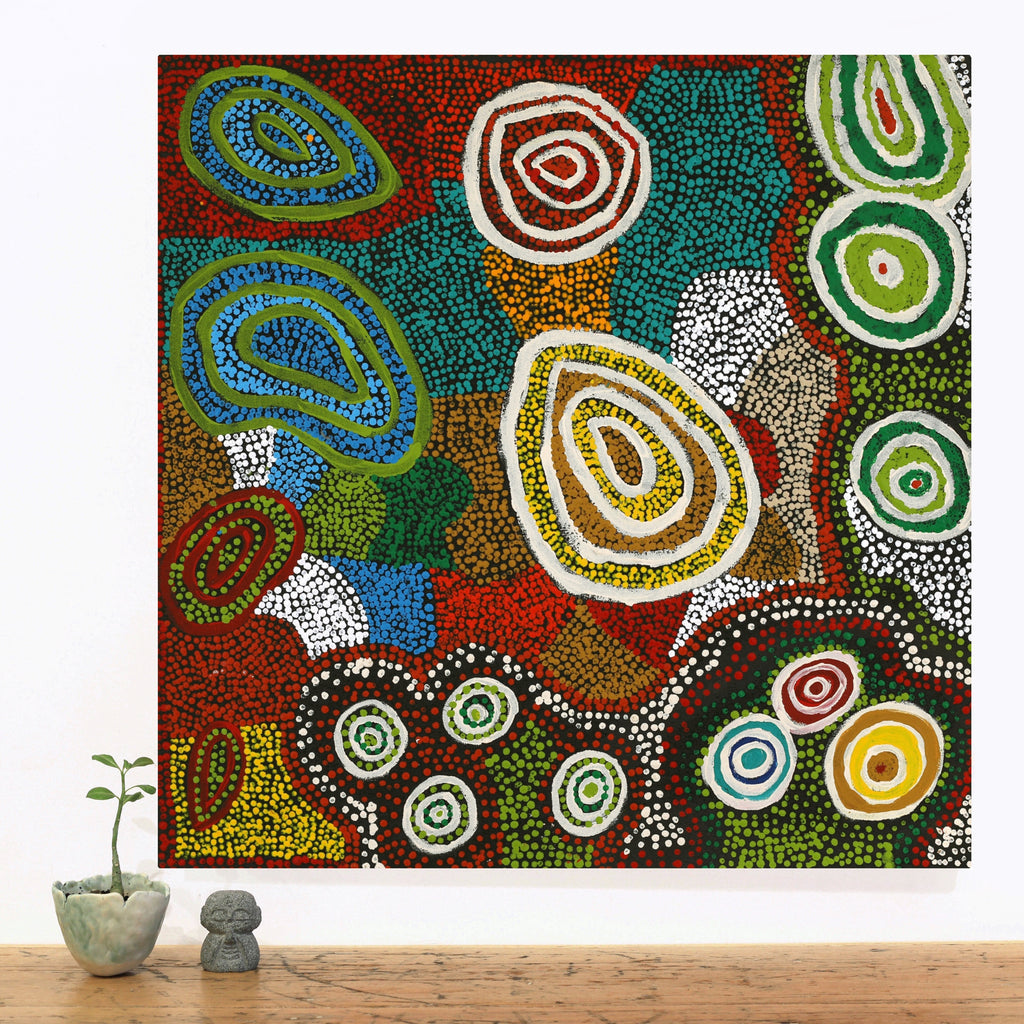 Aboriginal Art by Jennifer Forbes, Minyma Kutjara, 56x56cm - ART ARK®