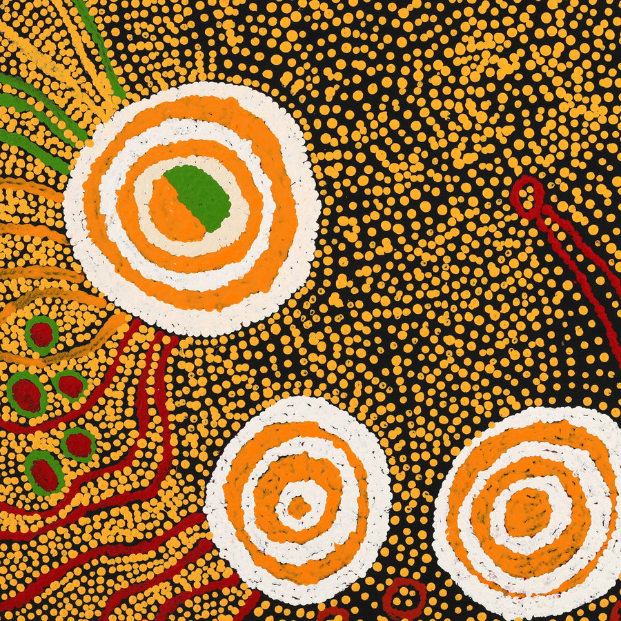 Aboriginal Artwork by Inawantji Jennifer Forbes, Minyma Tjukurpa, 56x56cm