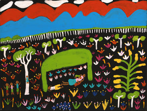 Aboriginal Artwork by Jennifer Forbes, Bush trip to my homelands, 61x46cm - ART ARK®