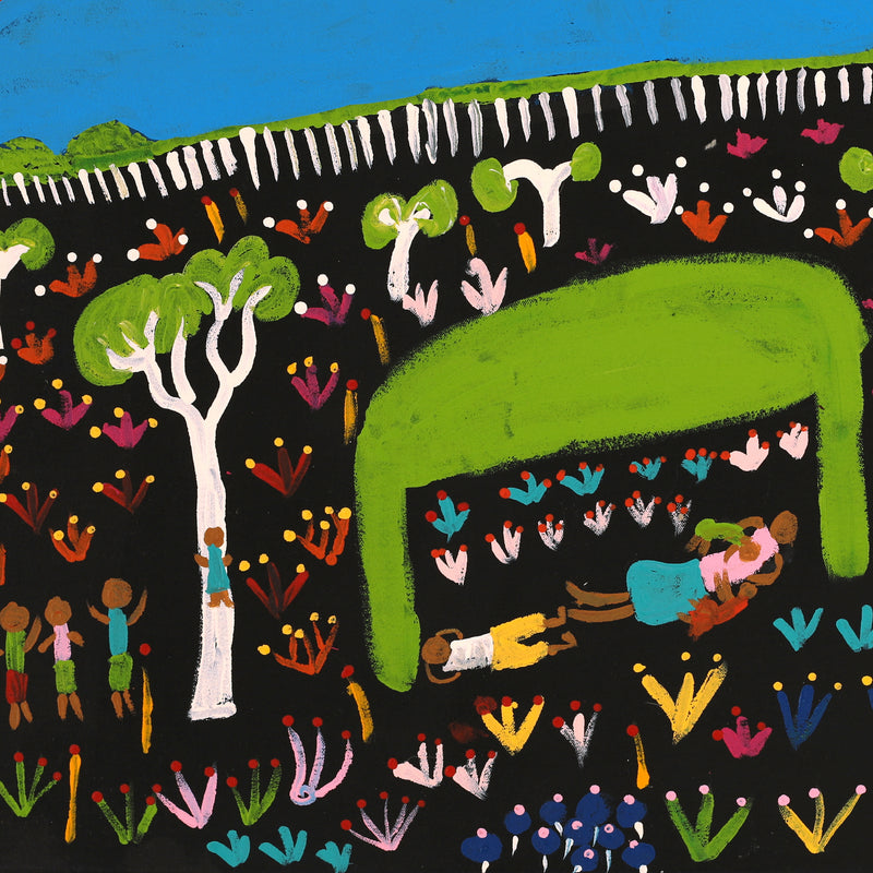 Aboriginal Artwork by Jennifer Forbes, Bush trip to my homelands, 61x46cm