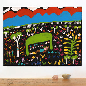 Aboriginal Art by Jennifer Forbes, Bush trip to my homelands, 61x46cm - ART ARK®