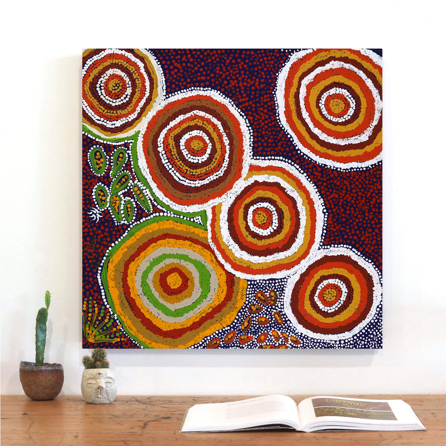Aboriginal Artwork by Jennifer Forbes, Minyma Kutjara, 61x61cm