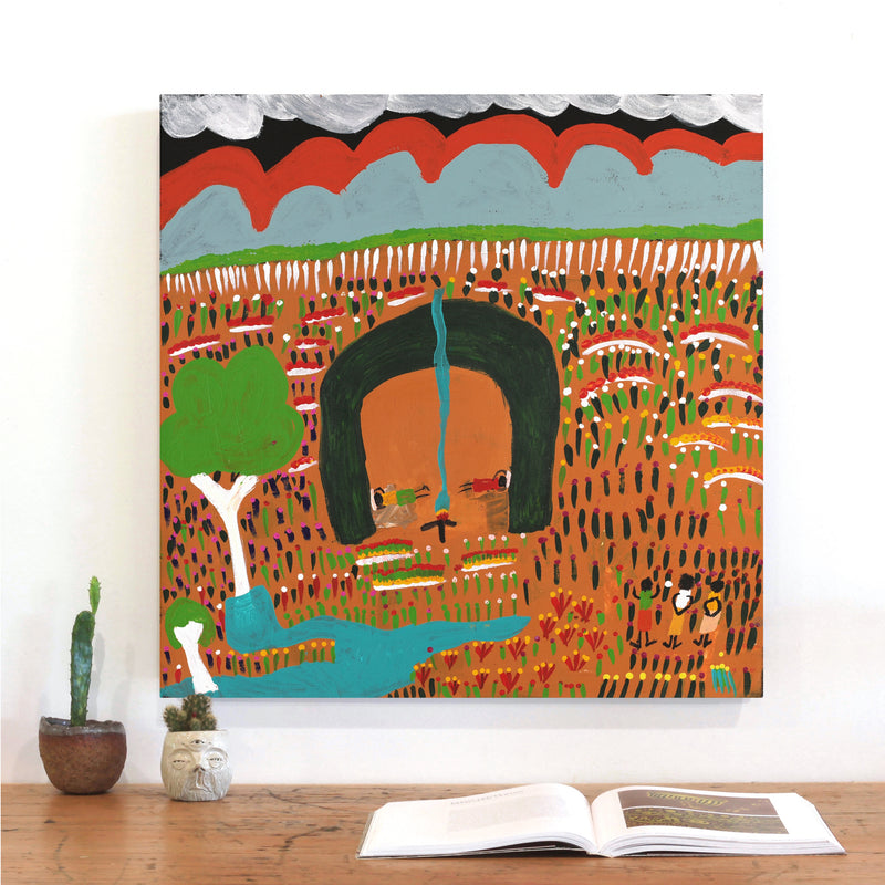 Aboriginal Artwork by Jennifer Forbes, Bush trip to my homelands, 61x61cm