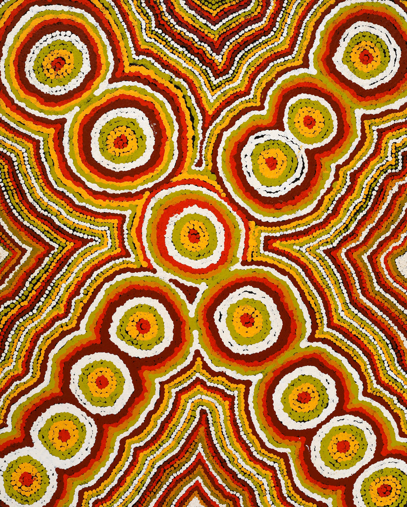 Aboriginal Art by Jennifer Forbes, Kungkarangkalpa (Seven Sisters Story), 76x61cm - ART ARK®