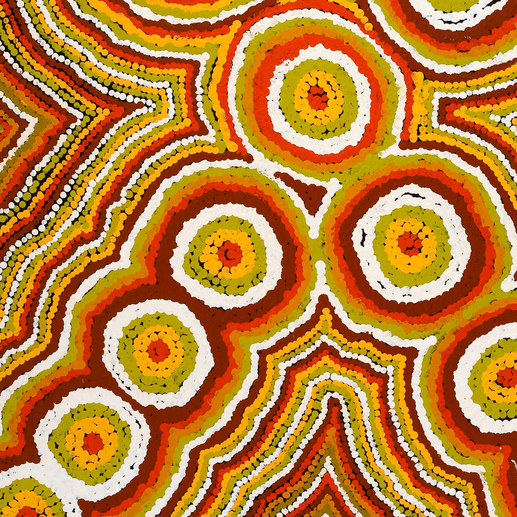 Aboriginal Artwork by Jennifer Forbes, Kungkarangkalpa (Seven Sisters Story), 76x61cm