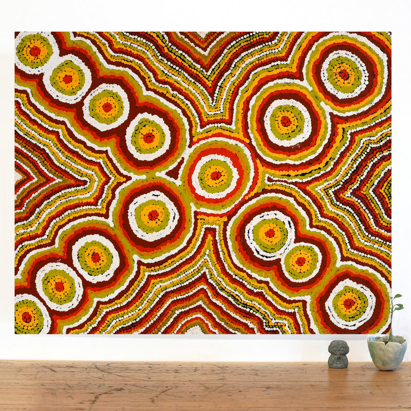 Aboriginal Art by Jennifer Forbes, Kungkarangkalpa (Seven Sisters Story), 76x61cm - ART ARK®