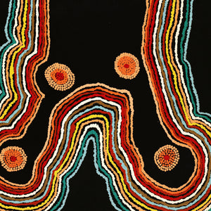 Aboriginal Art by Jennifer Forbes, Kungkarangkalpa (Seven Sisters Story), 91x61cm - ART ARK®