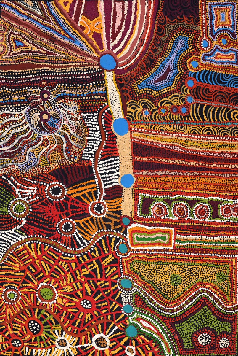 Aboriginal Art by Inawantji Jennifer Forbes, Minyma Kutjara, 91x61cm - ART ARK®