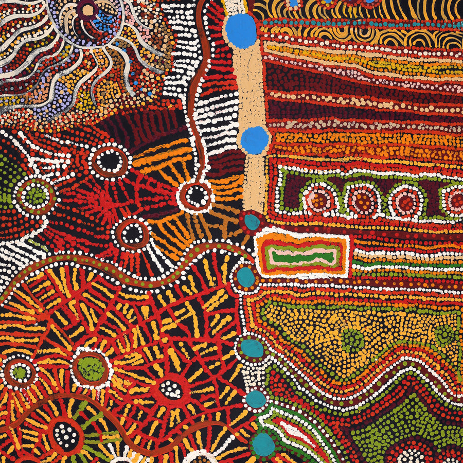 Aboriginal Artwork by Inawantji Jennifer Forbes, Minyma Kutjara, 91x61cm