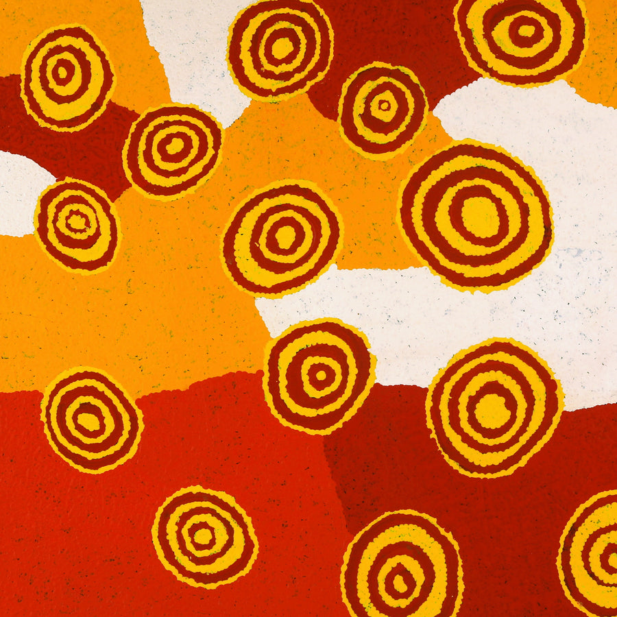 Aboriginal Artwork by Jennifer Forbes, Kungkarangkalpa (Seven Sisters Story), 91x91cm