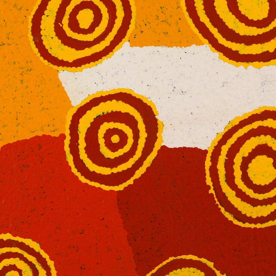 Aboriginal Artwork by Jennifer Forbes, Kungkarangkalpa (Seven Sisters Story), 91x91cm