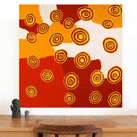 Aboriginal Artwork by Jennifer Forbes, Kungkarangkalpa (Seven Sisters Story), 91x91cm