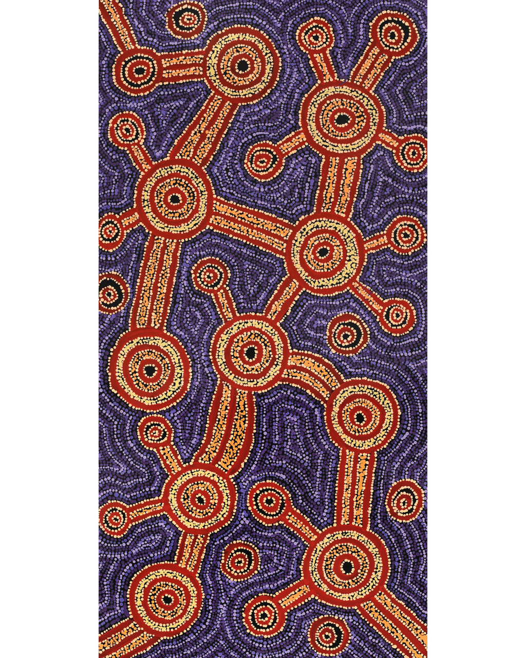 Aboriginal Artwork by Jennifer Kulyuru, Minyma Kutjara(near Ernabella), 122x61cm