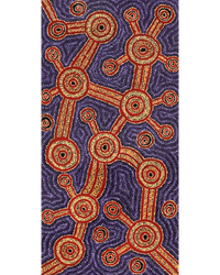Aboriginal Artwork by Jennifer Kulyuru, Minyma Kutjara(near Ernabella), 122x61cm