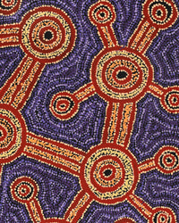 Aboriginal Artwork by Jennifer Kulyuru, Minyma Kutjara(near Ernabella), 122x61cm
