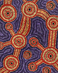 Aboriginal Artwork by Jennifer Kulyuru, Minyma Kutjara(near Ernabella), 122x61cm