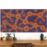 Aboriginal Artwork by Jennifer Kulyuru, Minyma Kutjara(near Ernabella), 122x61cm