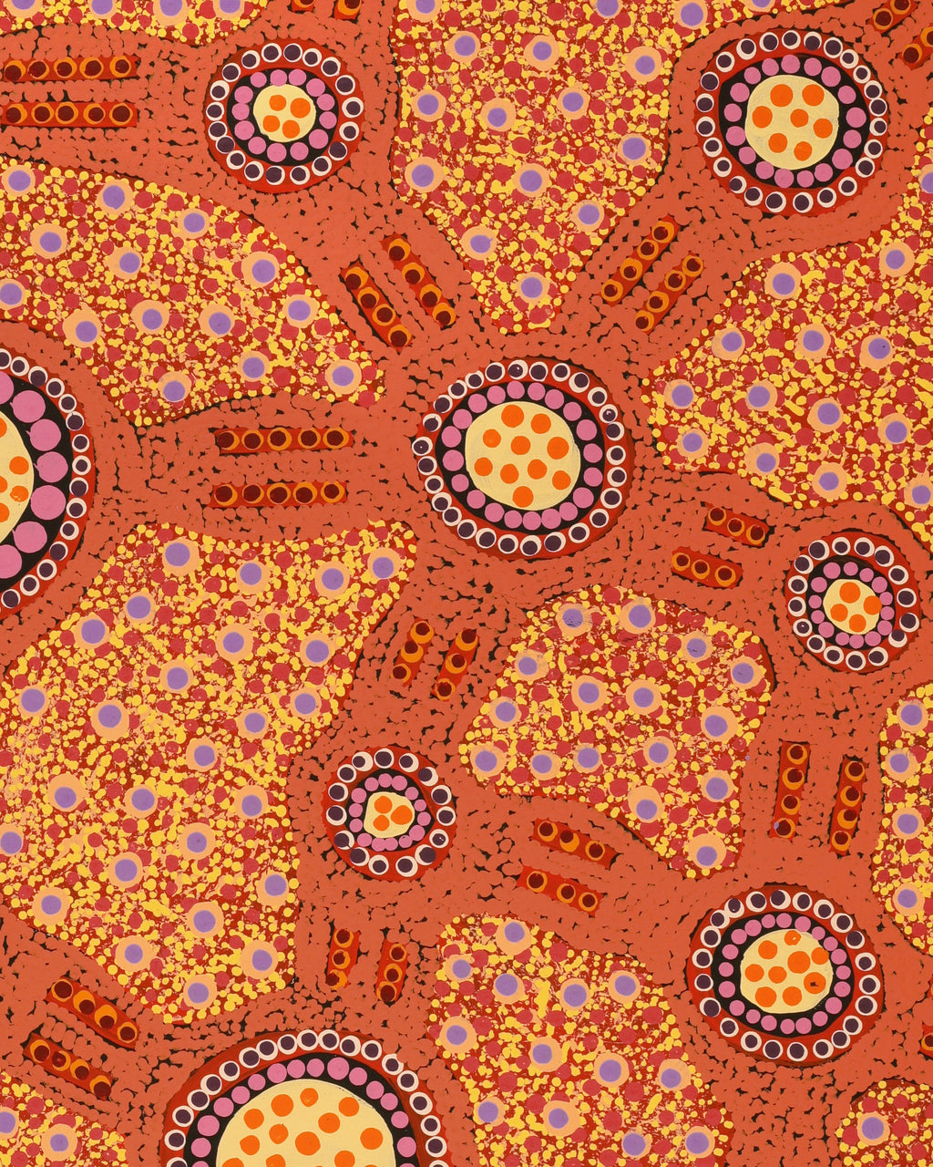 Aboriginal Artwork by Jennifer Napaljarri Lewis, Lukarrara Jukurrpa, 107x61cm
