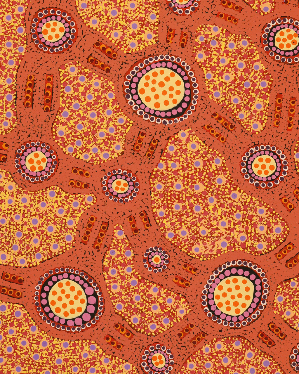 Aboriginal Artwork by Jennifer Napaljarri Lewis, Lukarrara Jukurrpa, 107x61cm