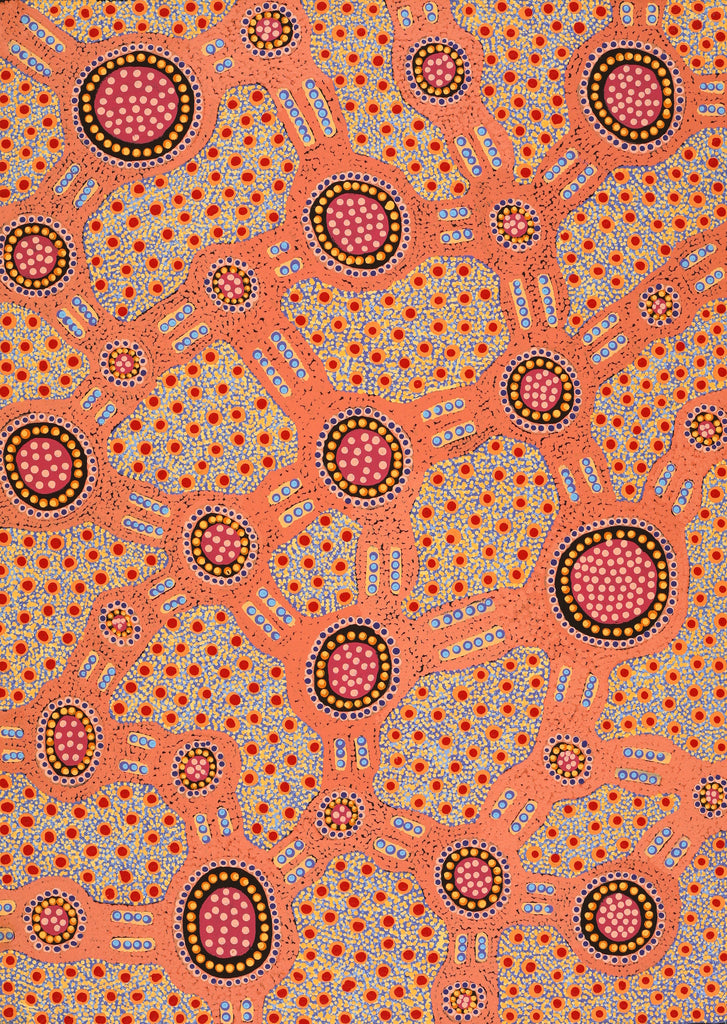 Aboriginal Art by Jennifer Napaljarri Lewis, Lukarrara Jukurrpa, 107x76cm - ART ARK®