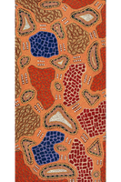 Aboriginal Art by Jennifer Napaljarri Lewis, Ngapa Jukurrpa (Water Dreaming) - Puyurru, 122x61cm - ART ARK®