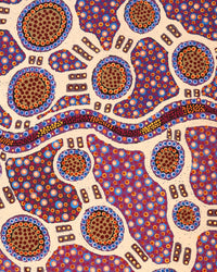 Aboriginal Artwork by Jennifer Napaljarri Lewis, Lukarrara Jukurrpa, 122x76cm