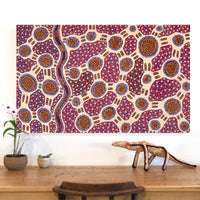 Aboriginal Artwork by Jennifer Napaljarri Lewis, Lukarrara Jukurrpa, 122x76cm
