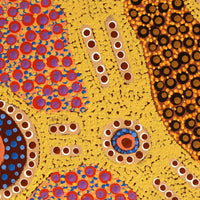 Aboriginal Artwork by Jennifer Napaljarri Lewis, Ngapa Jukurrpa (Water Dreaming) - Puyurru, 122x61cm