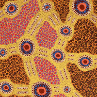 Aboriginal Artwork by Jennifer Napaljarri Lewis, Ngapa Jukurrpa (Water Dreaming) - Puyurru, 122x61cm