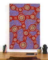 Aboriginal Artwork by Jennifer Napaljarri Lewis, Lukarrara Jukurrpa, 91x61cm