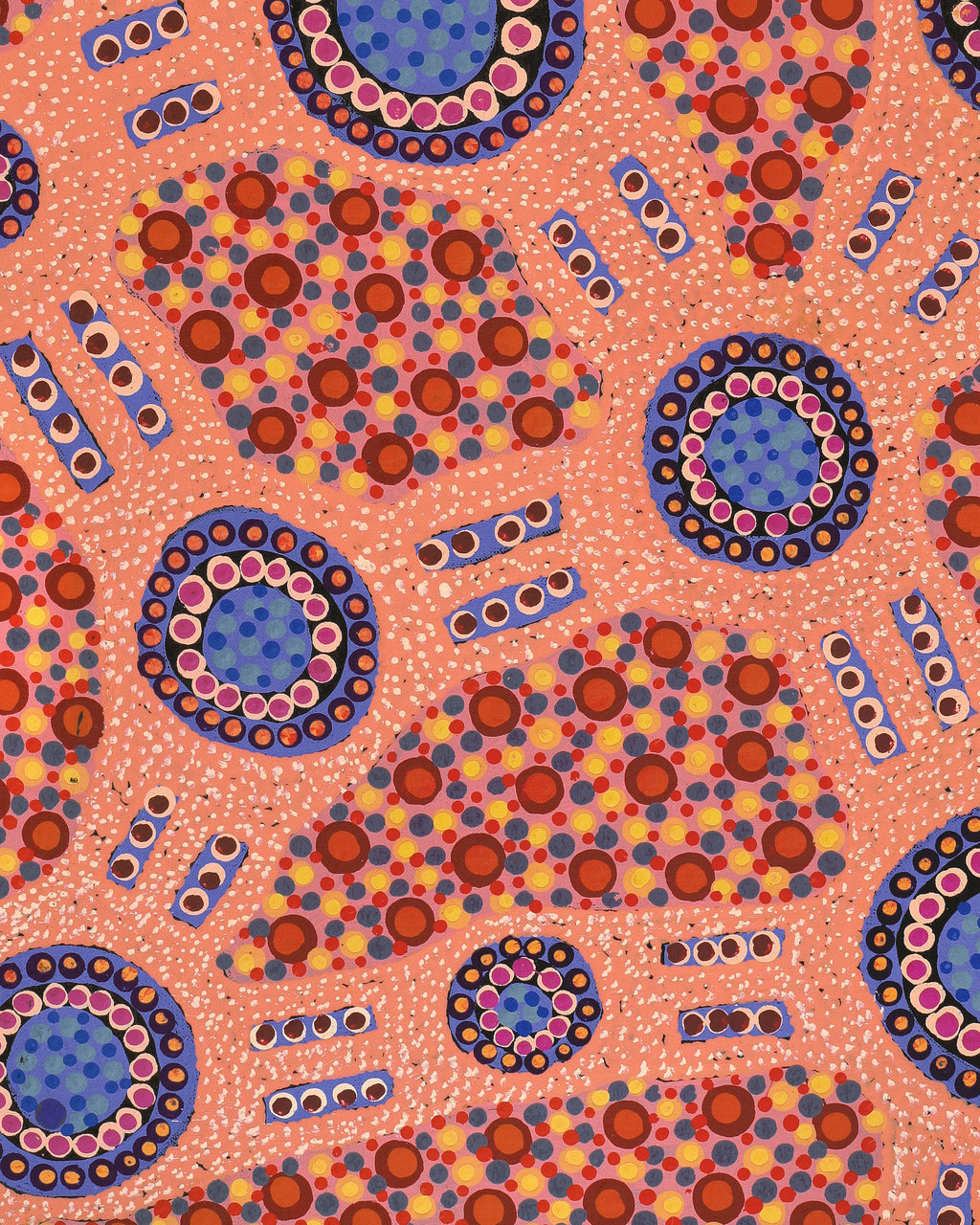 Aboriginal Artwork by Jennifer Napaljarri Lewis, Lukarrara Jukurrpa, 76x46cm