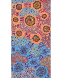 Aboriginal Artwork by Jennifer Napaljarri Lewis, Lukarrara Jukurrpa, 91x46cm