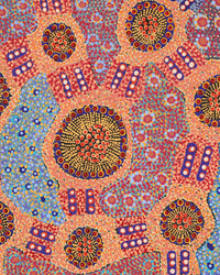 Aboriginal Artwork by Jennifer Napaljarri Lewis, Lukarrara Jukurrpa, 91x46cm