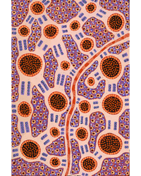 Aboriginal Artwork by Jennifer Napaljarri Lewis, Lukarrara Jukurrpa, 91x61cm