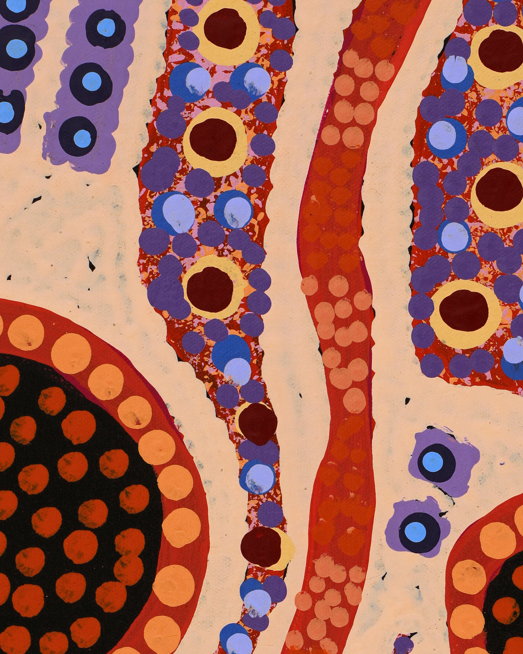 Aboriginal Artwork by Jennifer Napaljarri Lewis, Lukarrara Jukurrpa, 91x61cm